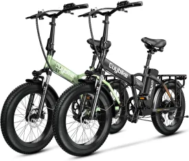 1000W Folding Electric Bike, 48V 20AH Large Removable Battery E Bike, 30 MPH, 80 Miles Max Range, 20" Fat Tire Electric Bike for Adults, Adult Electric Bicycles for Commute Beach Snow