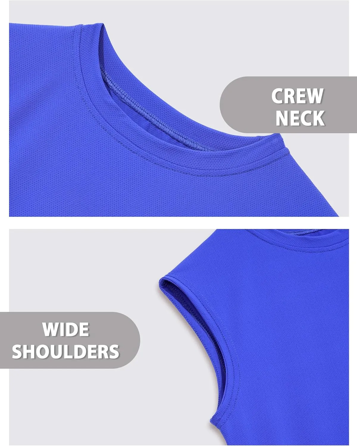 3 Packs Boys Athletic Tank Tops Breathable Mesh Undershirts Quick Dry Sleeveless Muscle T-Shirts for Kids