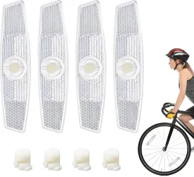 4Pcs Bike Spoke Reflectors, Bicycle Wheel Reflectors Bicycle Reflectors for Night Riding Safety Warning Spoke Reflector for Mountain Bikes & Road Bikes