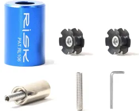 Bike Fork Star Nut Setting Tool with 2 Bicycle Star Nut and 6-Hexagonal Wrench (for Size 1-1/8")