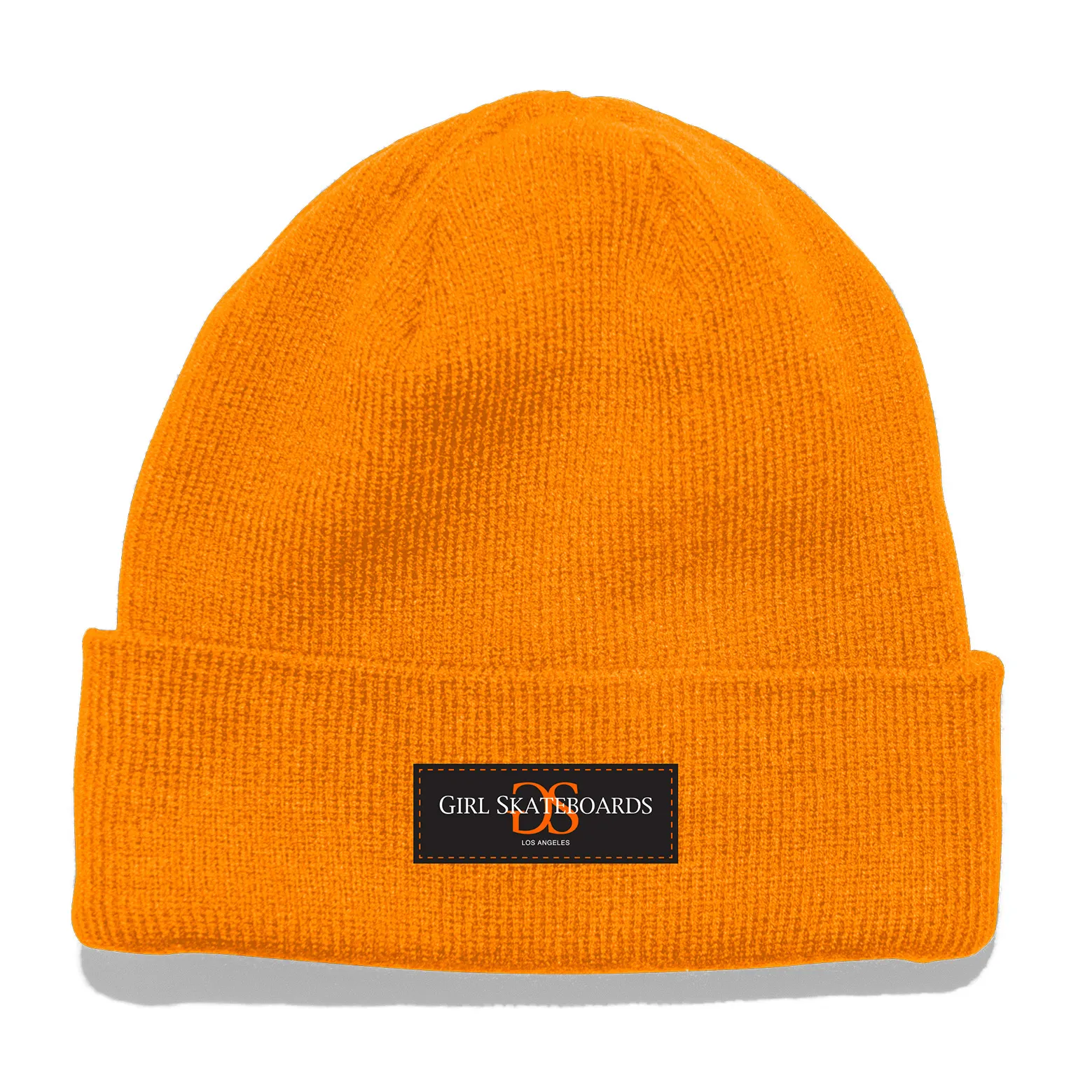 Bonnet Girl Skateboarding Los Angeles patch cuff orange fluo