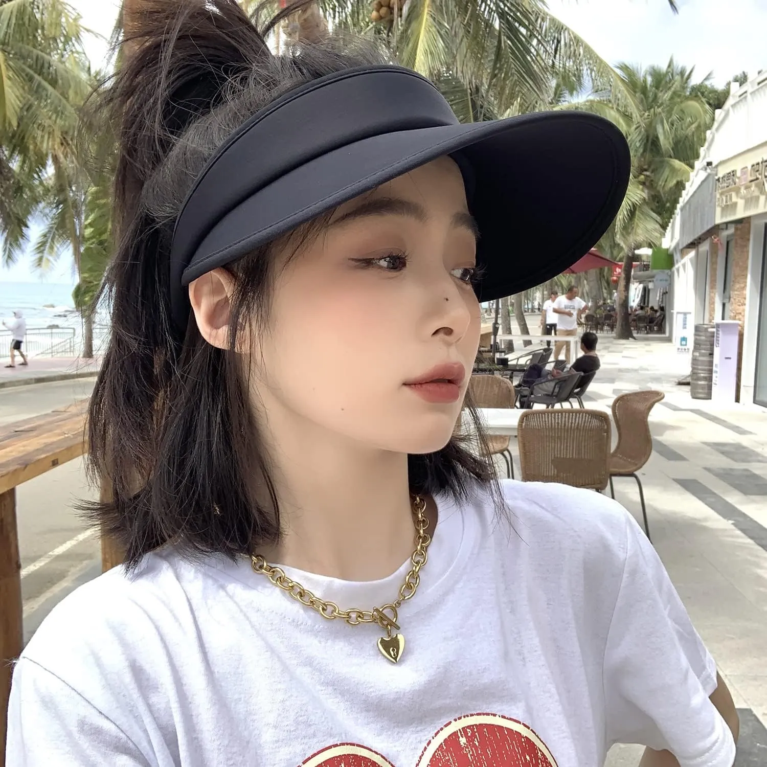 Cloth Covered Slip-On Visor, Sun Sports Visor Hats Cap for Women Adjustable Cap