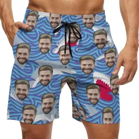 Custom Faces Men's Swim Trunks Quick Dry Beach Shorts Personalized Funny Shorts Customize Your Photo Bathing Suits