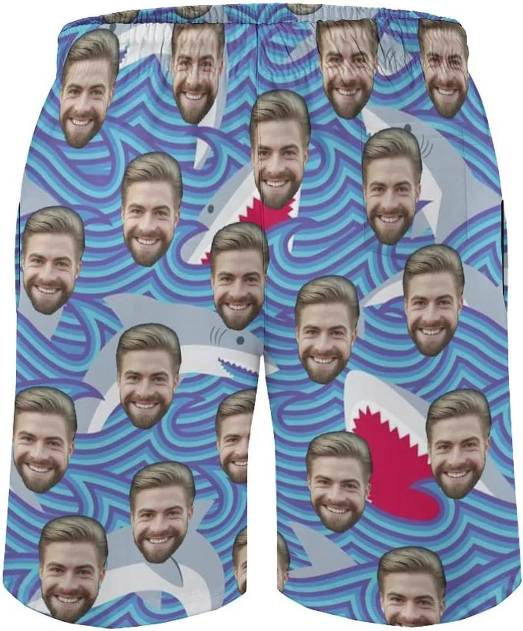 Custom Faces Men's Swim Trunks Quick Dry Beach Shorts Personalized Funny Shorts Customize Your Photo Bathing Suits