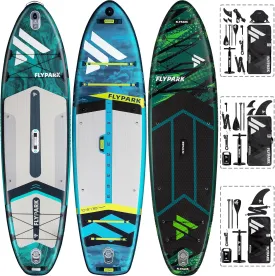 Fishing & Family & Standard Bundles34"/35" Extra Wide Inflatable SUP, 10'8" Fishing Stand Up Paddle Board   11' Family SUP Board  11' Thrive Couple SUP Board, Triple Accessories 116L Backpack