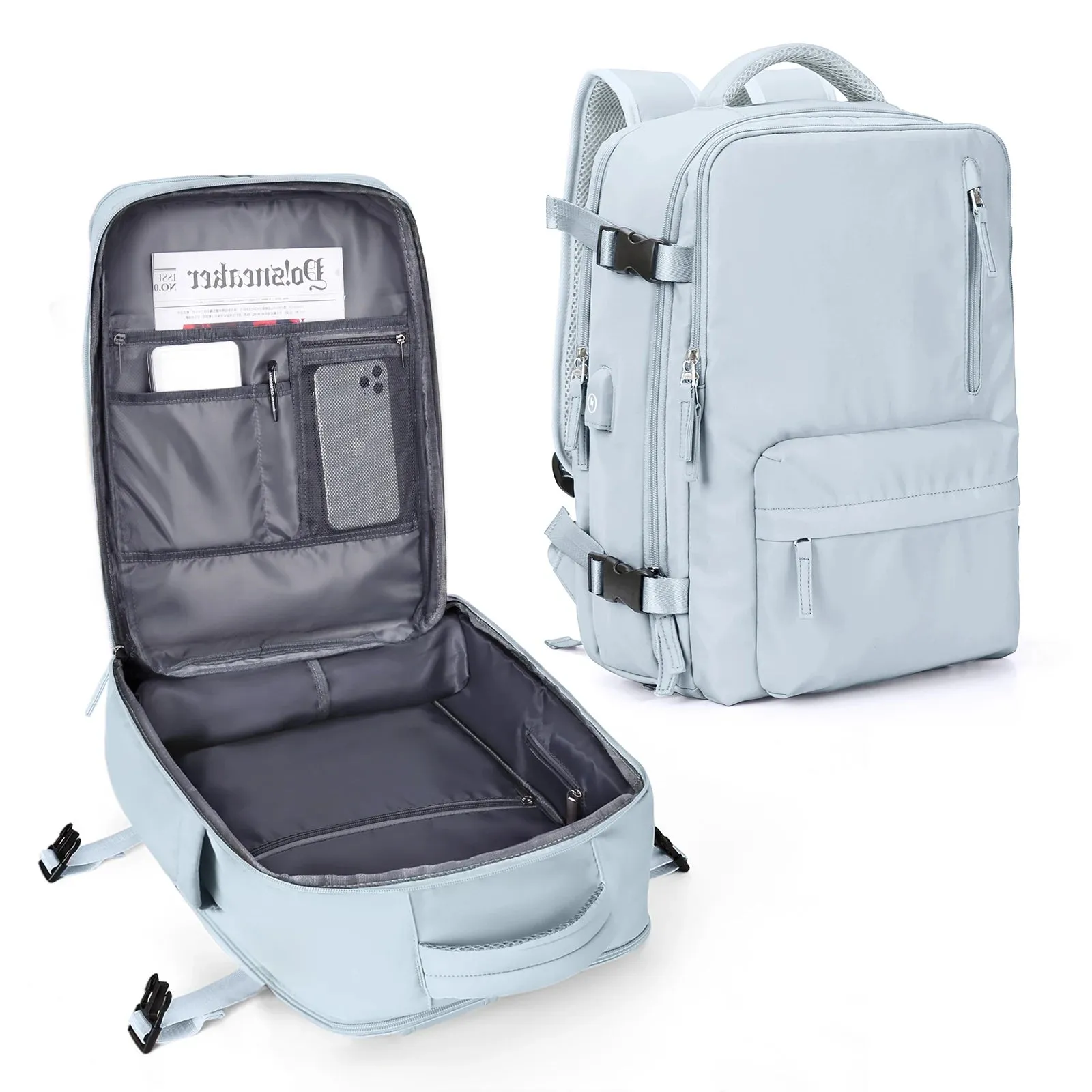 Flight-Approved Travel Backpack - 35L Carry-on Weekender, Waterproof