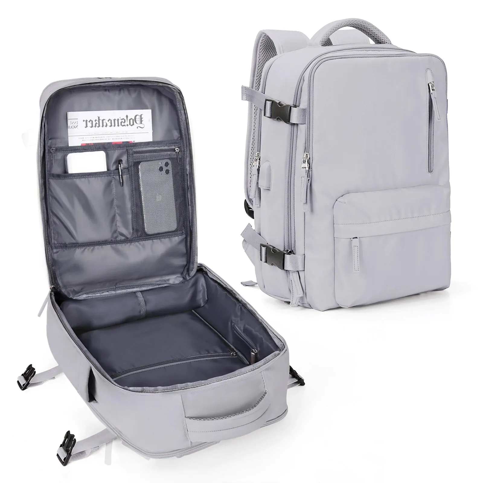 Flight-Approved Travel Backpack - 35L Carry-on Weekender, Waterproof