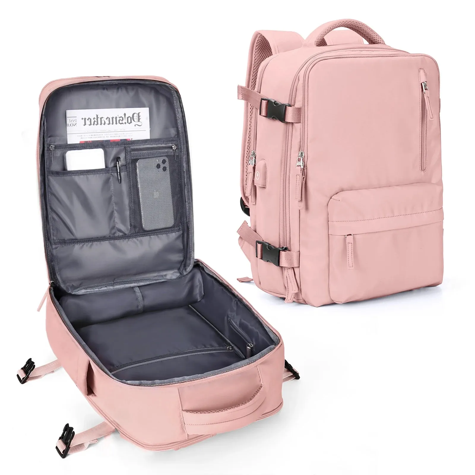 Flight-Approved Travel Backpack - 35L Carry-on Weekender, Waterproof