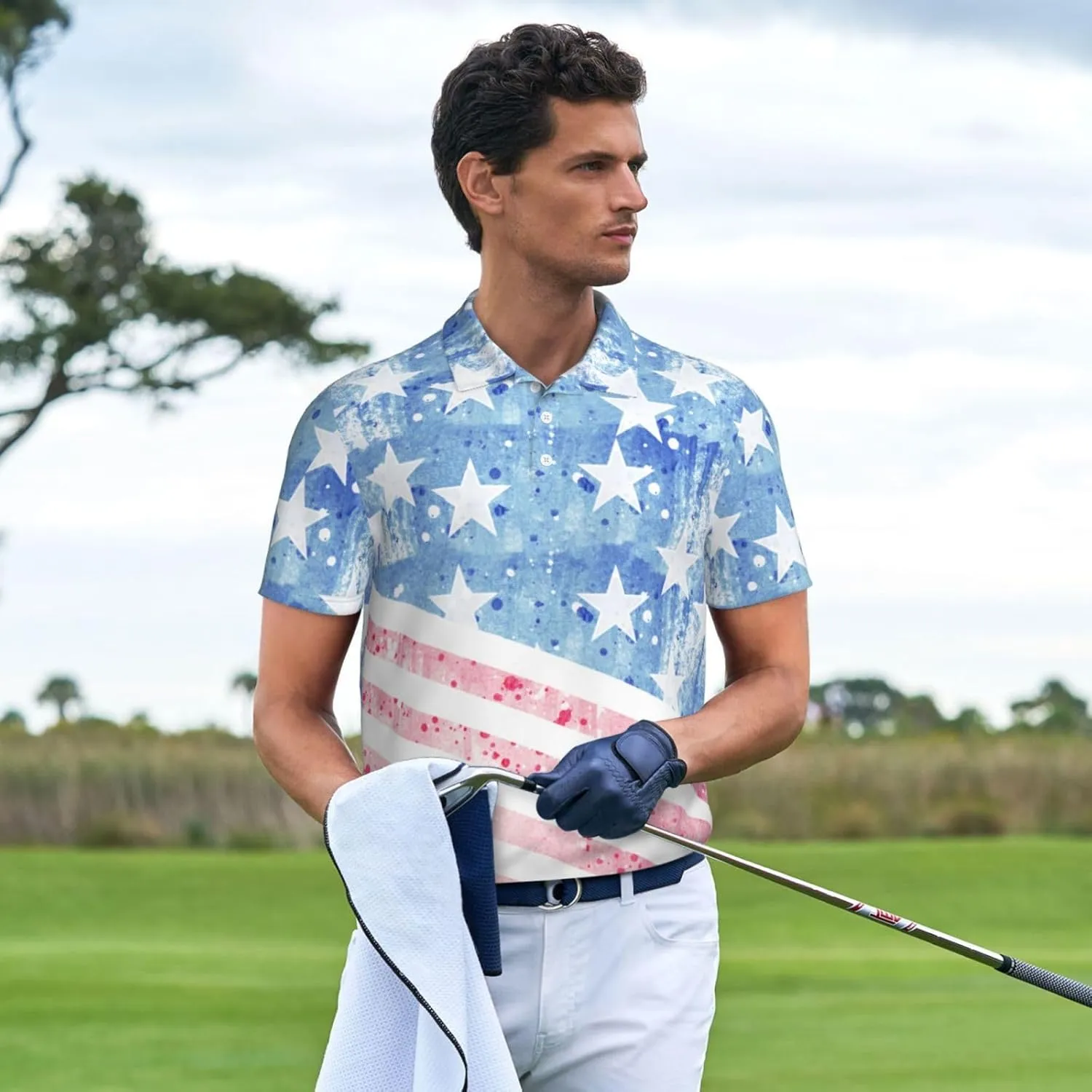 Funny Couple Golf Shirts,Matching Hawaiian Golf Shirt for Couple,Moisture Wicking Couple Polo Shirt for Men Women