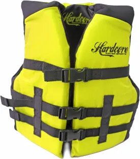 Hardcore Water Sports Premium Neo/Poly Life Jacket | USCG Approved Type III Life Vest for Waterskiing, Boating, Wakeboarding, Canoeing, Tubing