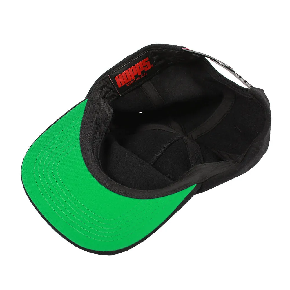 Hopps Label Wool Snapback, Black