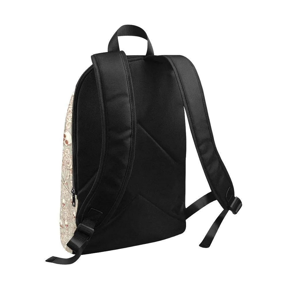 Laptop Backpack (Nylon) - Skulls & Roses