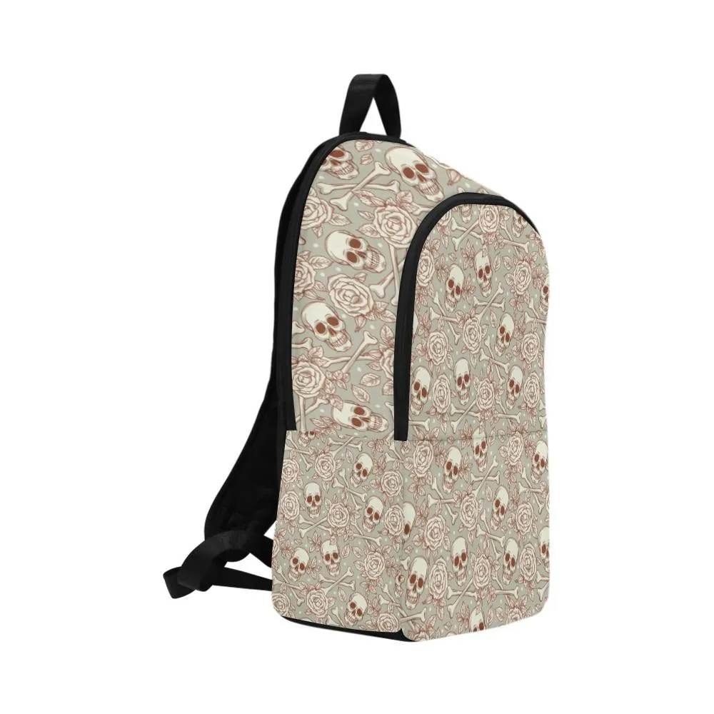 Laptop Backpack (Nylon) - Skulls & Roses