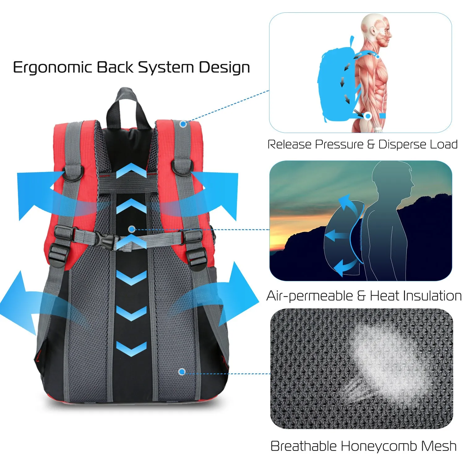 Light Weight Waterproof Travel Backpack