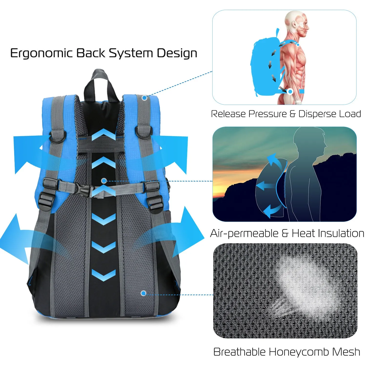 Light Weight Waterproof Travel Backpack
