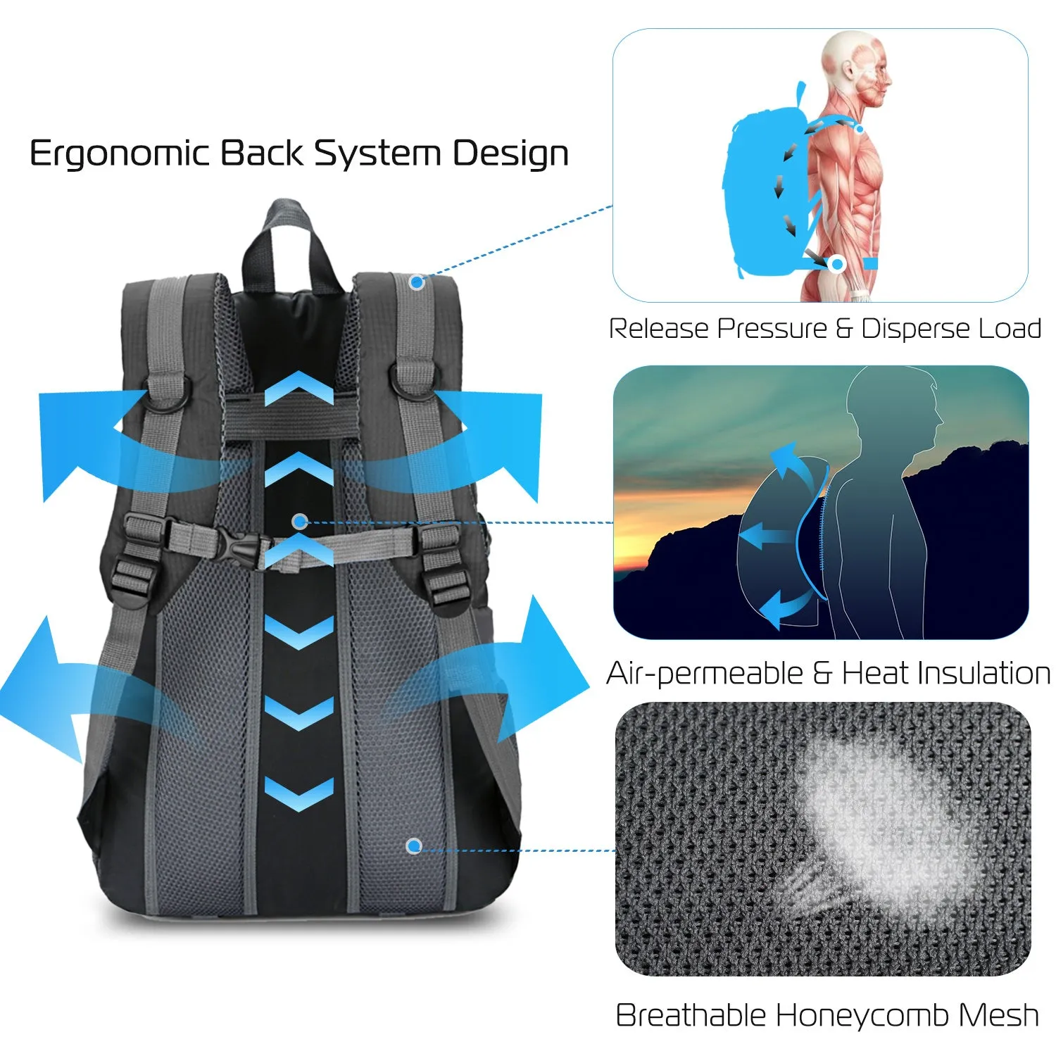 Light Weight Waterproof Travel Backpack