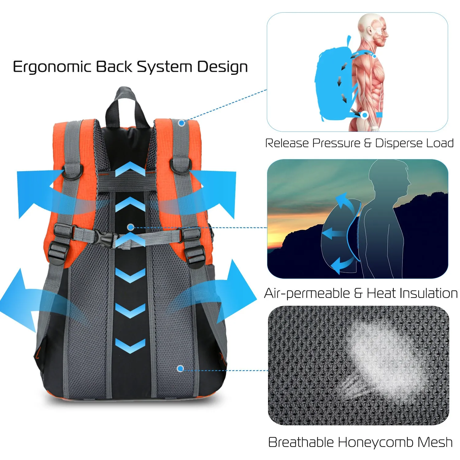 Light Weight Waterproof Travel Backpack