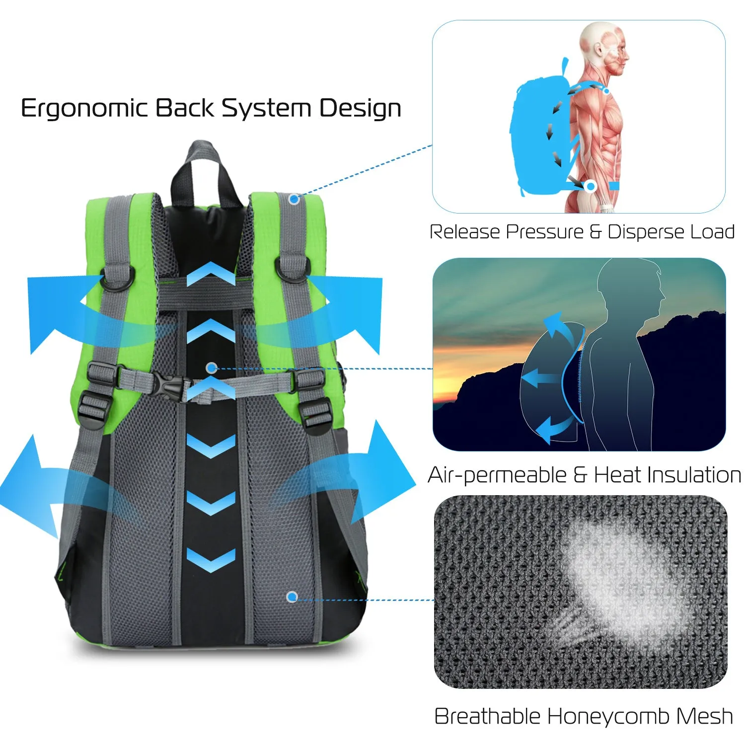Light Weight Waterproof Travel Backpack