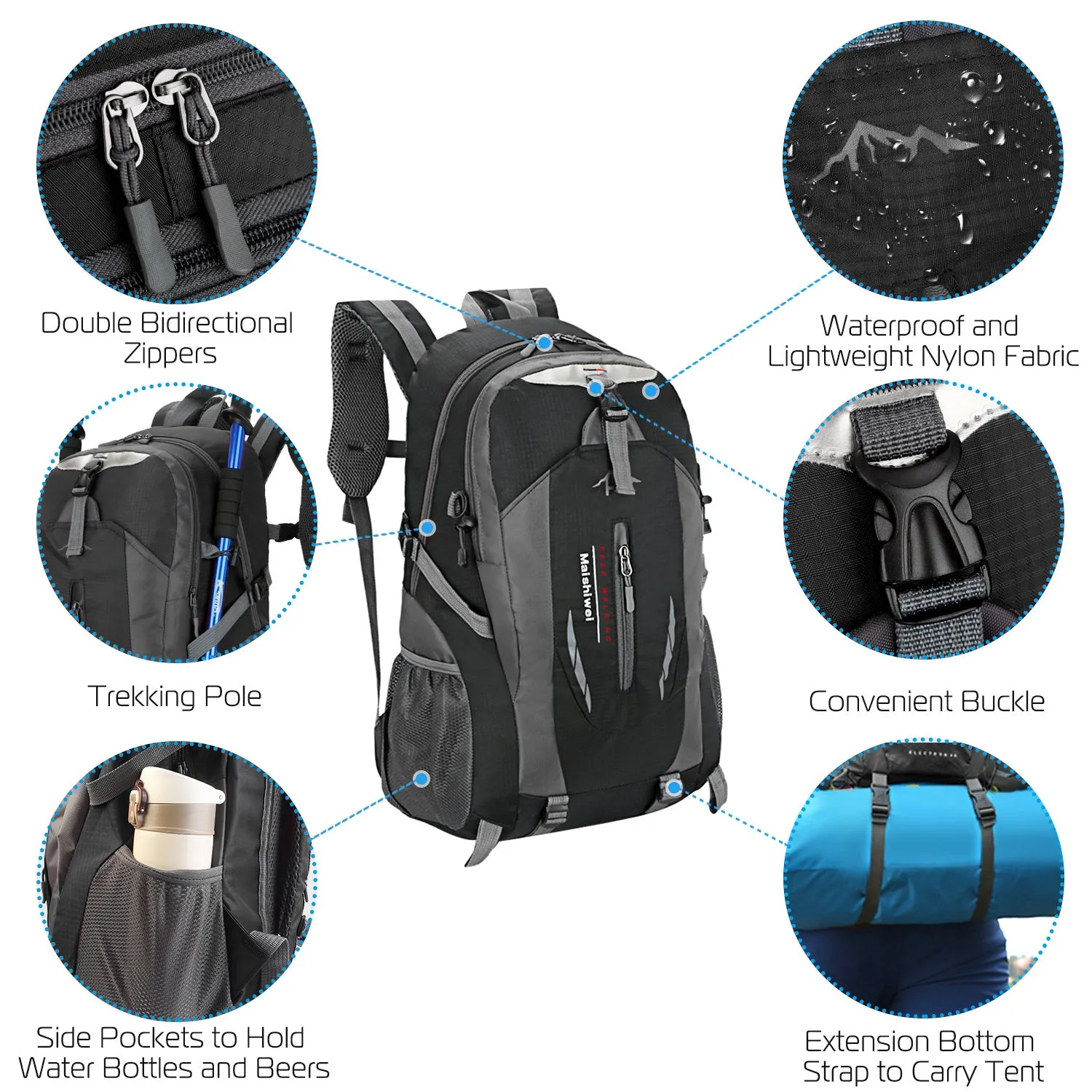 Light Weight Waterproof Travel Backpack