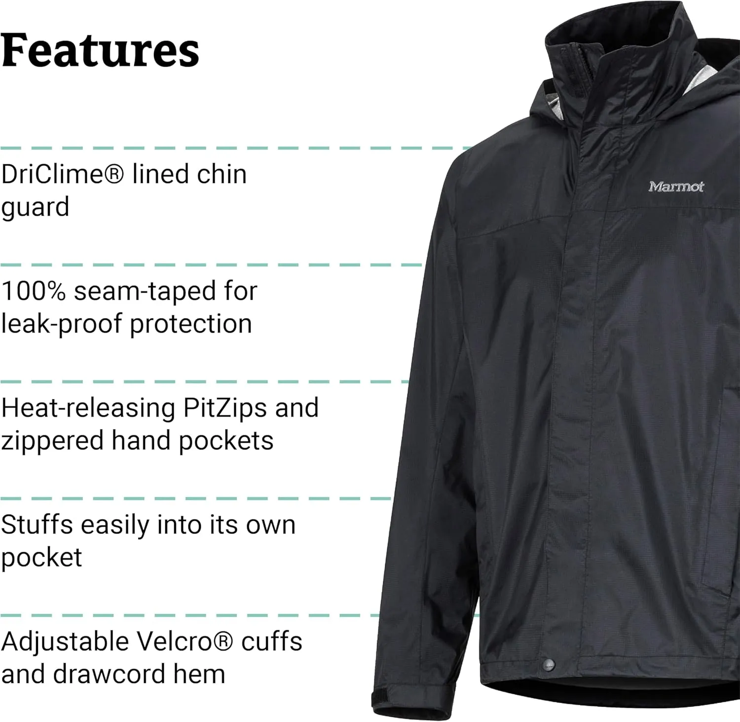 MARMOT Men's Precip Eco Lightweight & Waterproof Rain Jacket