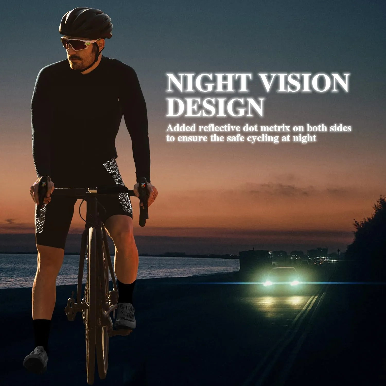 Mens Bike Shorts 4D Padded Cycling Bicycle Road Biking Mountain Riding UPF 50  Cycle Shorts