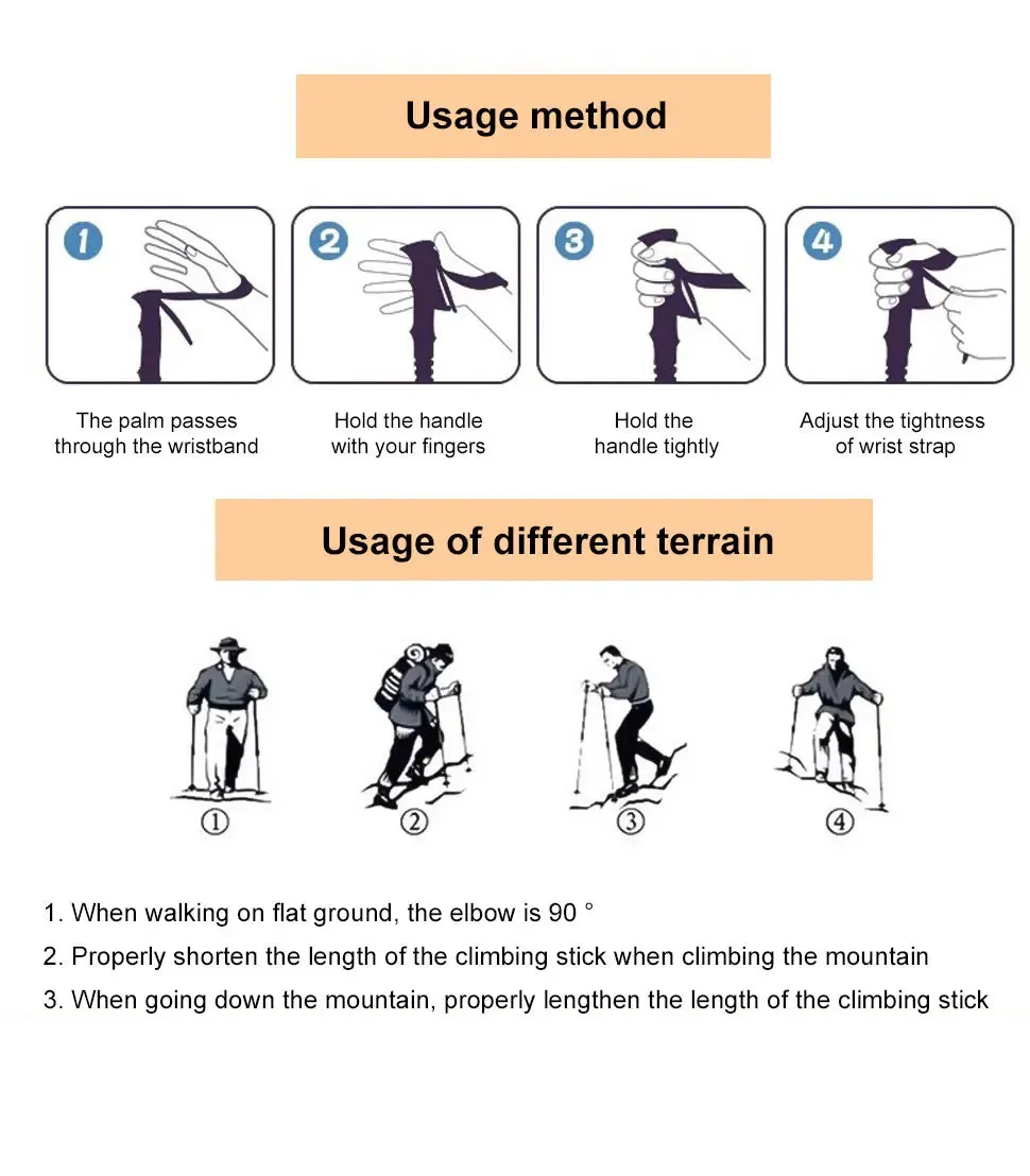Outdoor Folding Trekking Poles