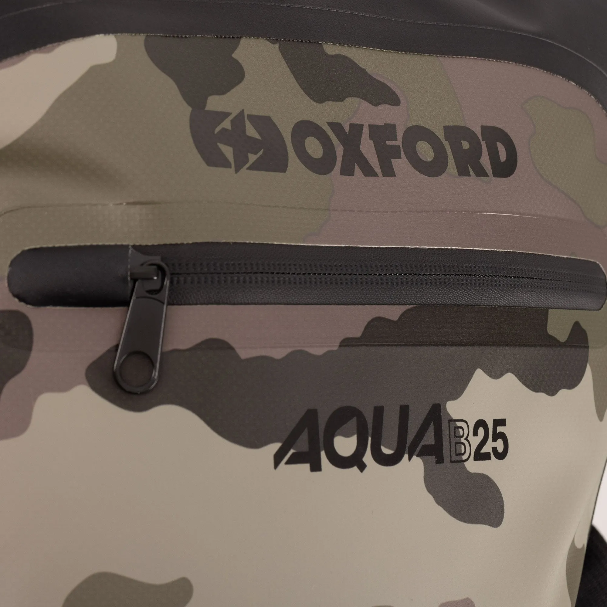 OXFORD AQUA B-25 MOTORCYCLE/MOTORBIKE ADVENTURE BACKPACK CAMOUFLAGE - 25 LITRE
