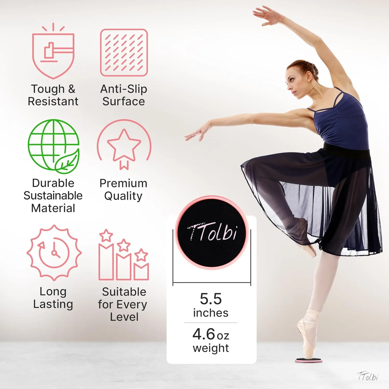 Premium Turning Boards for Dancers  Improve Pirouette Technique & Balance, Ideal Turn Board for Ballet, Dancing & Figure Ice Skating, Portable Spin Disc for Dance & Spinner Disk Training Equipment