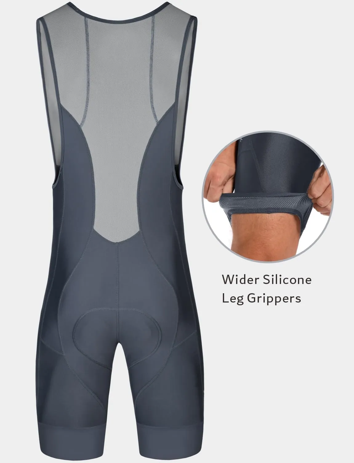 Przewalski Mens 3D Padded Cycling Bike Bib Shorts, Bicycle Biking Bib Shorts