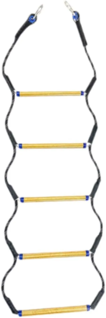 Rope Ladder for Outdoor Use with Hooks for Dinghy and Kayak, 5 Step