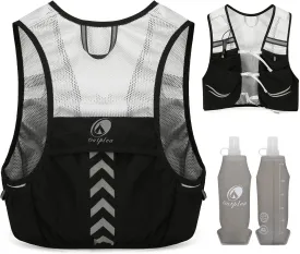 Running Vest for Men with 2 pcs 500ml Water Bottle, Hydration Vest for Running Women, Lightweight Runner Water Vest