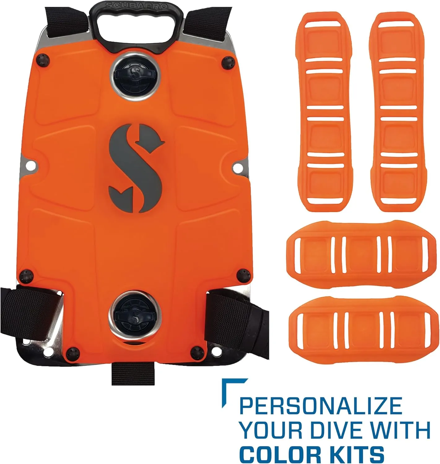 SCUBAPRO S-Tek Pro System for Technical Scuba Diving, Harness with Back Plate in Stainless Steel