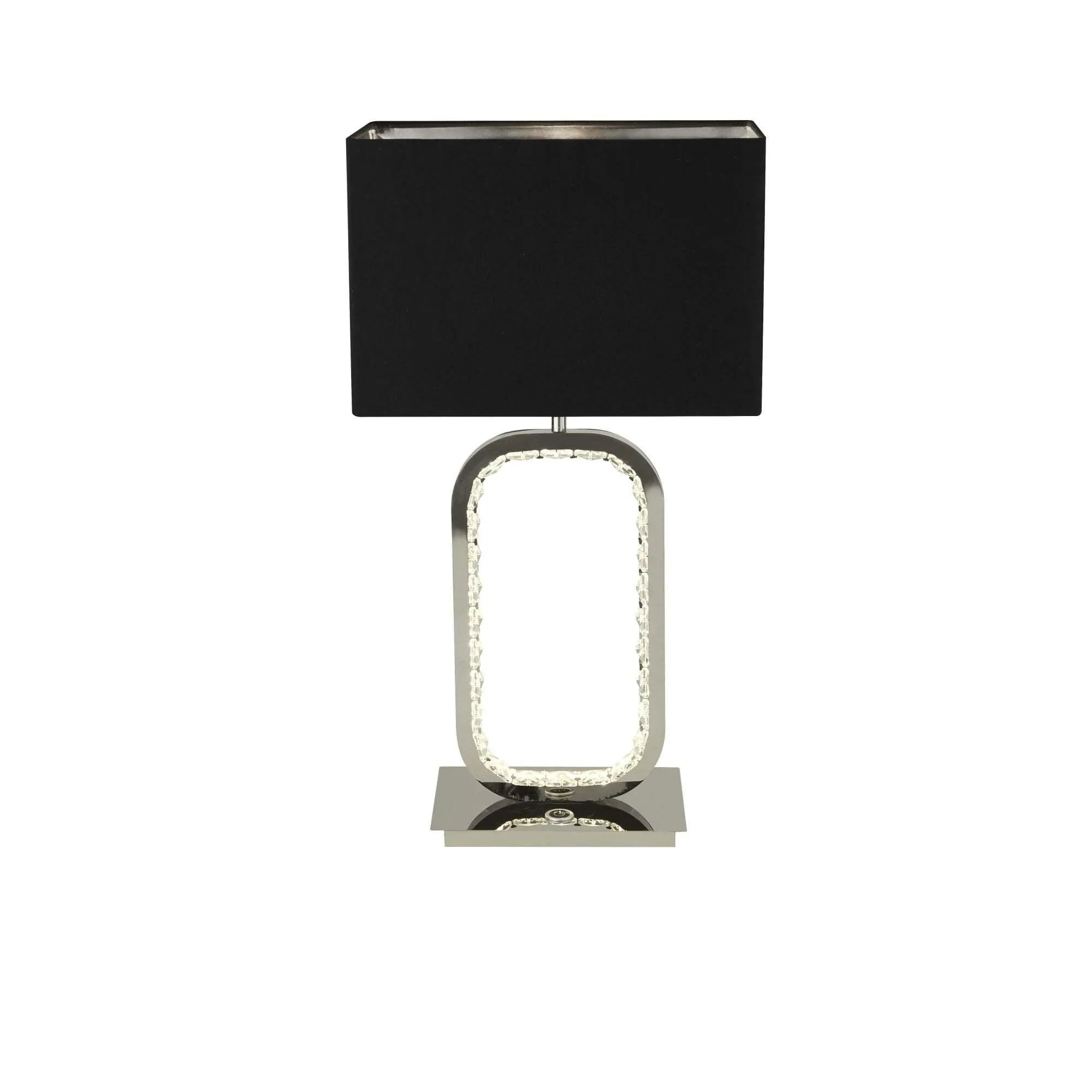 Searchlight Lighting 7957CC Aura Chrome Table Lamp And LED Base With Crystal Glass Detail