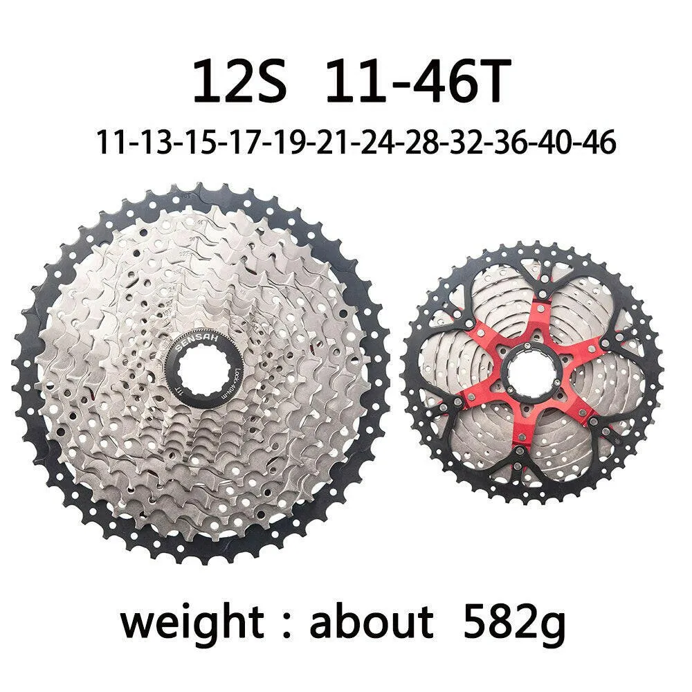 SENSAH Mountain Bike 8 9 10 11 12 Speed Velocidade Bicycle Cassette MTB Freewheel Sprocket 40T 42T 46T 50T 52T for HG HUB