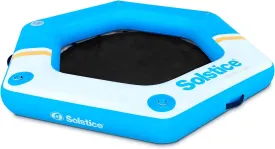 SOLSTICE 3-Person Hex Mesh Inflatable Dock, Floating Water Raft Platform, 6ft - Hexagonal Outdoor Lounge for Lake, River, Swimming Pool & Beach, Includes Pump w/Gauge, Carry Bag & Repair Kit