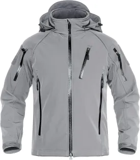 TACVASEN Men's Special Ops Military Jacket Water Resistant Windproof Tactical Winter Zip Up Rain Coat Hunting Outdoors