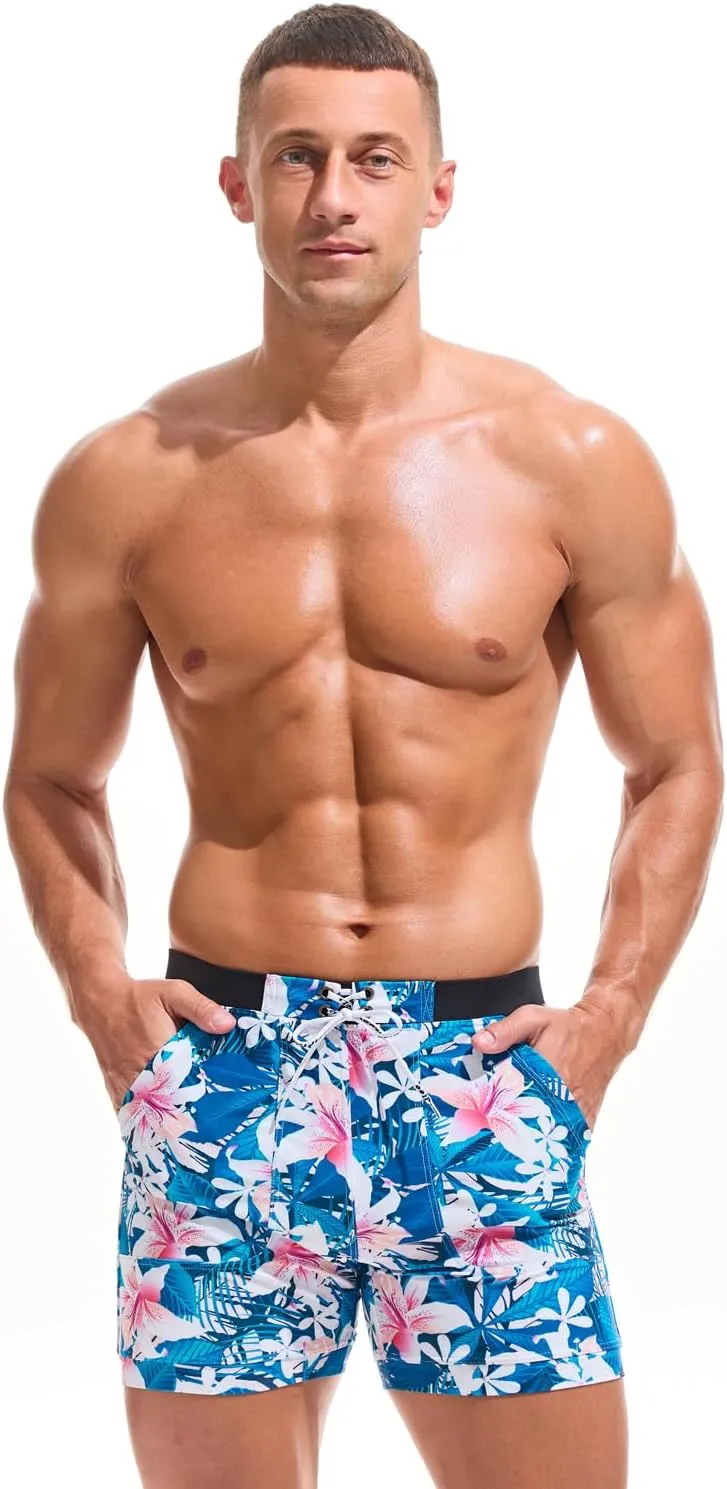Taddlee Swimwear Men Basic Long Swimming Trunk Surf Camo Shorts Swimsuits Pocket