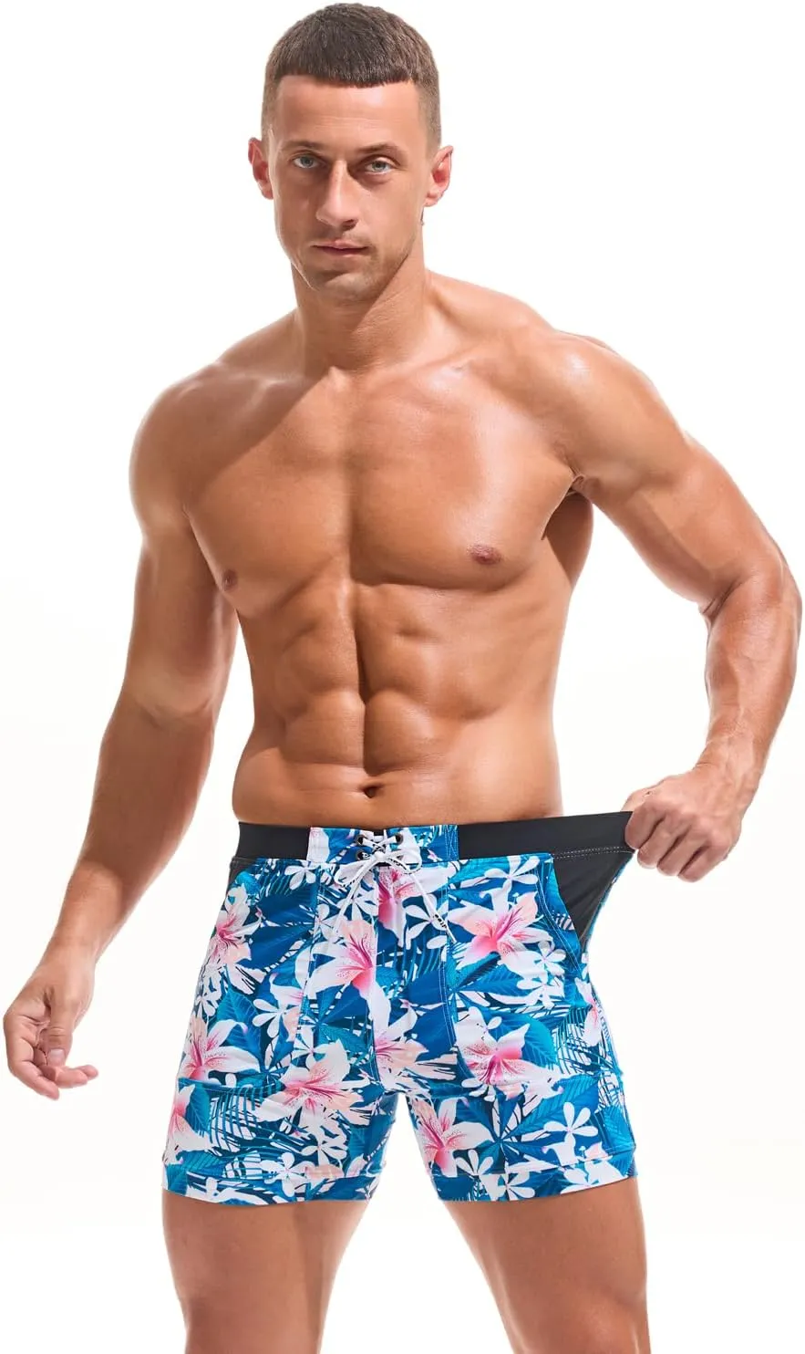 Taddlee Swimwear Men Basic Long Swimming Trunk Surf Camo Shorts Swimsuits Pocket