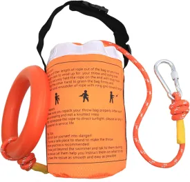 Throwable Flotation Device, Water Rescue Boat Rope Throw Bag 8mm Rope with 69ft Length Emergency Safety Equipment for Kayak Raft Boat..