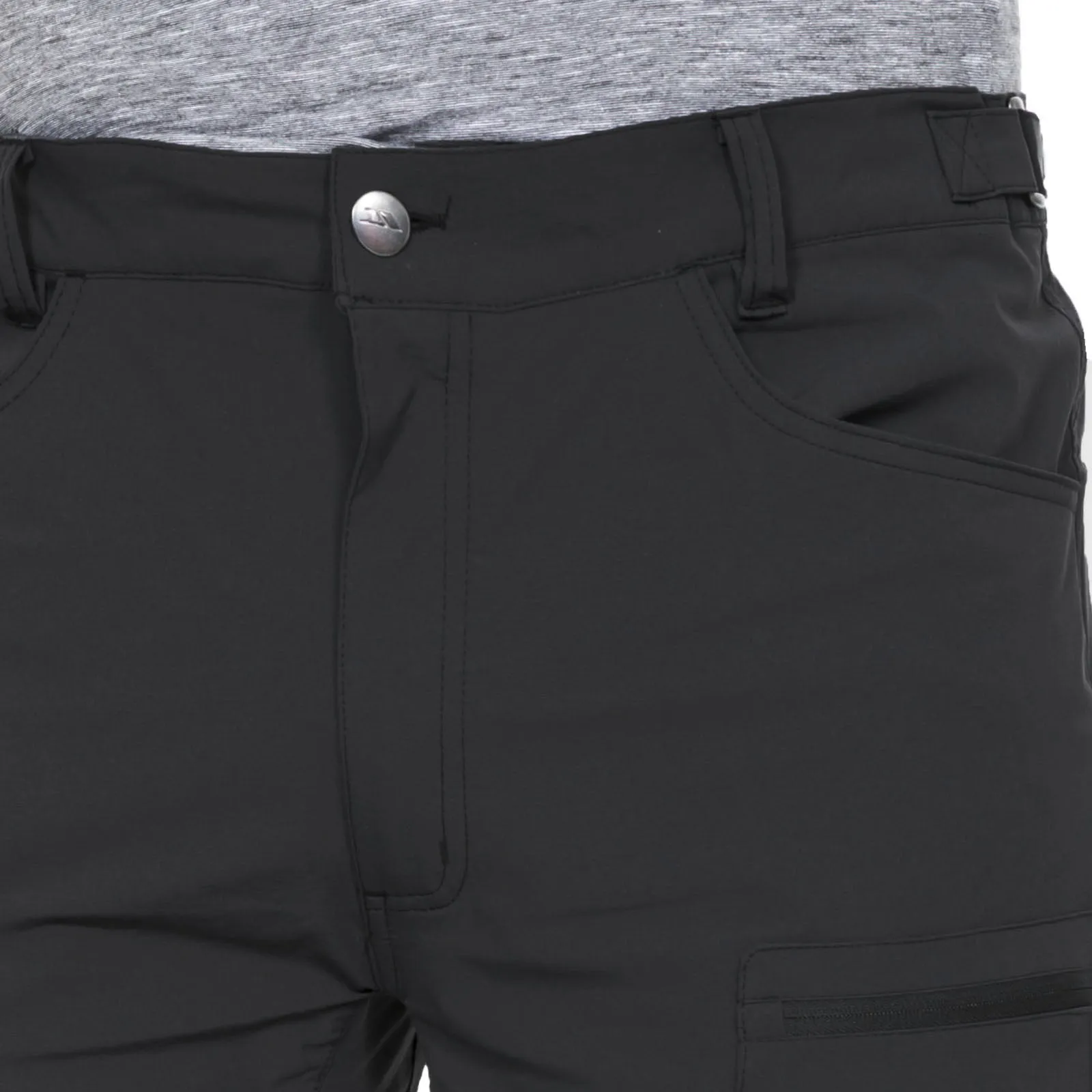Trespass Mens Tuned Quick Dry Cargo Trousers - Black