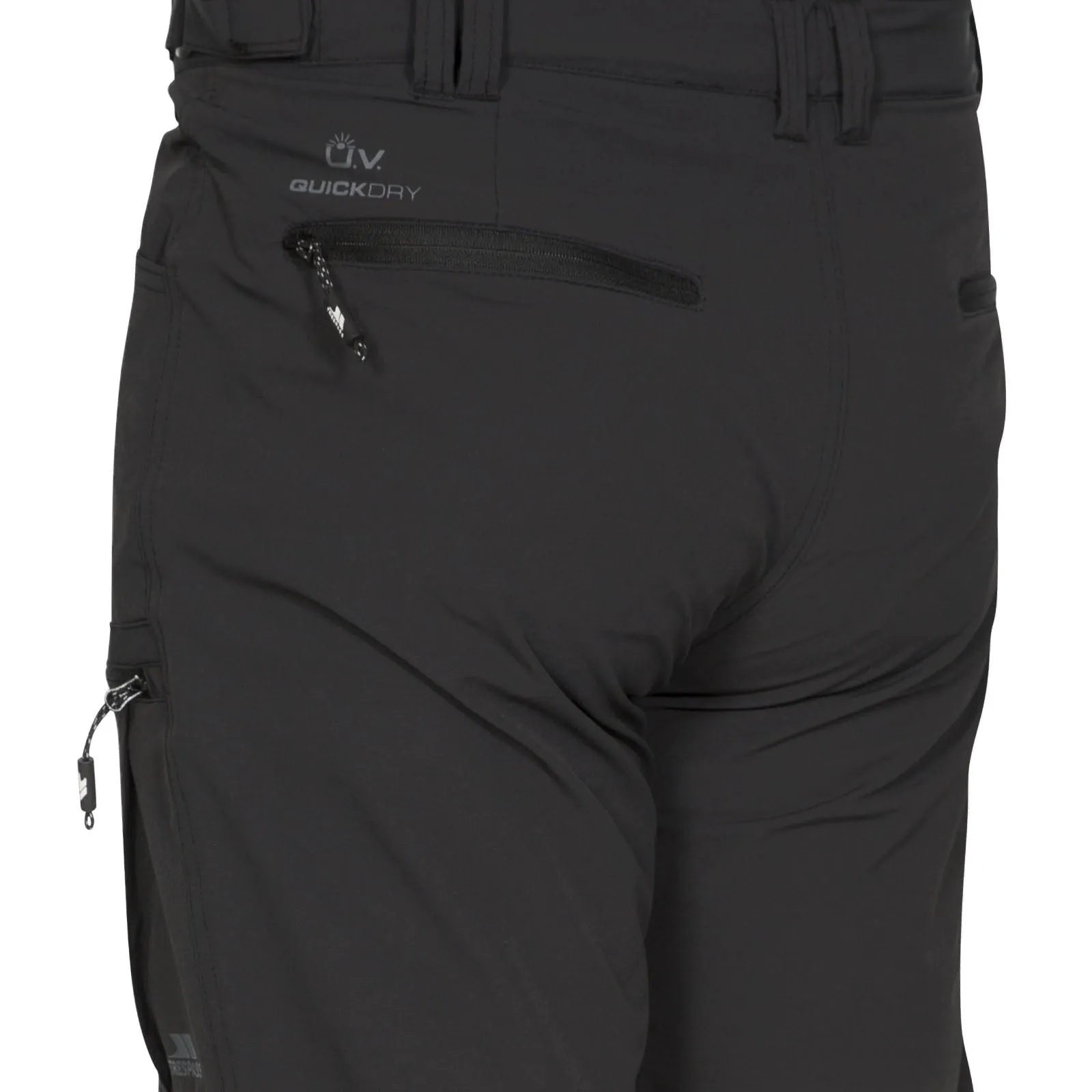 Trespass Mens Tuned Quick Dry Cargo Trousers - Black