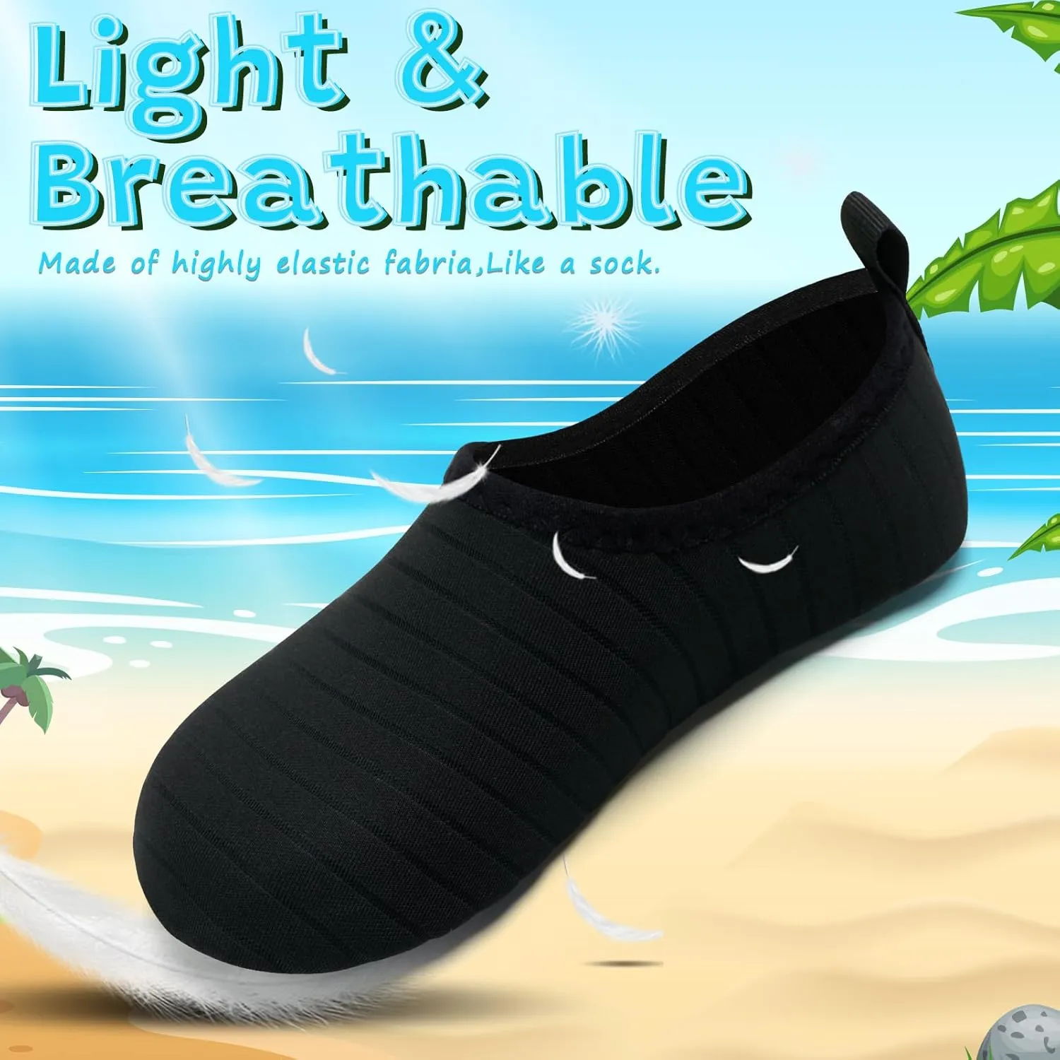 VIFUUR Kids Water Shoes Girls Boys Quick Dry Aqua Socks for Beach Swim Outdoor Sports