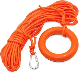Water Floating Lifesaving Rope with Hand Ring, 98.4ft Professional Throwing Rope Rescue Lifeguard Lifeline for Swimming Boating Fishing Diving Snorkeling Water Sports Rescue