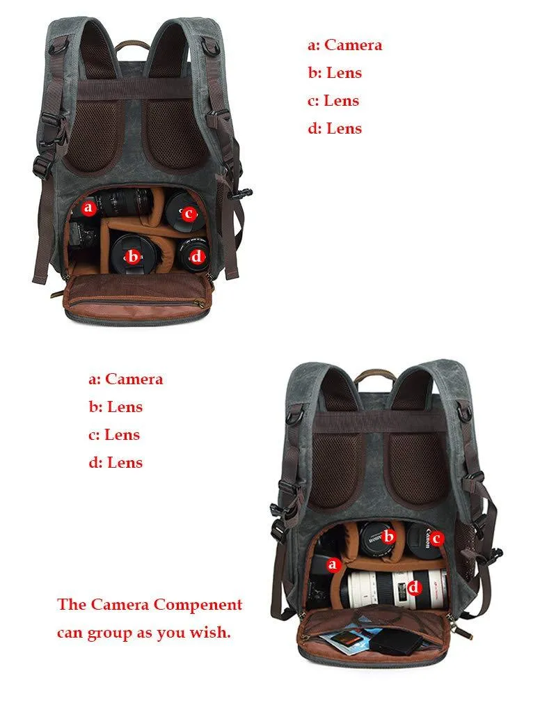 Woosir Waterproof Camera Backpack with Laptop Compartment